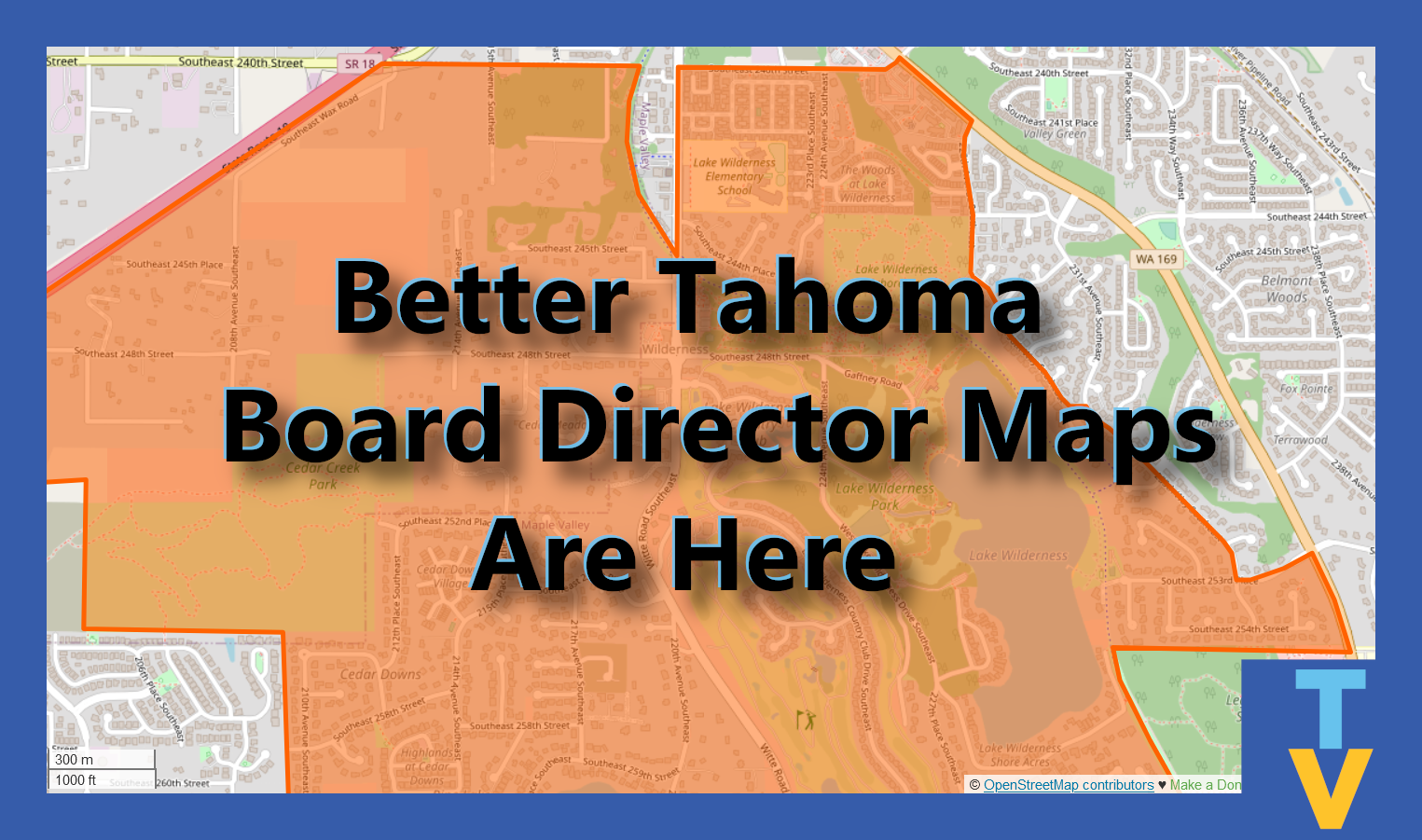 Better Tahoma Board Director Maps